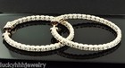 2.75 ct Natural Diamond Hoop Earring 14k Solid Rose Gold 8.00 grams snap closure — photo 3