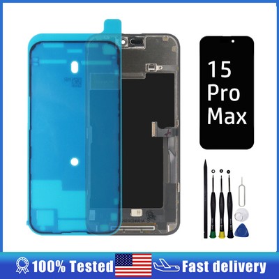 US Replace For iPhone 15 Pro Max LCD Display Touch Screen Digitizer +Tool Incell