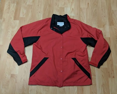 Unisex DRYJOYS by FootJoy Sport Jacket Red Black Long Sleeve Raincoat Size L