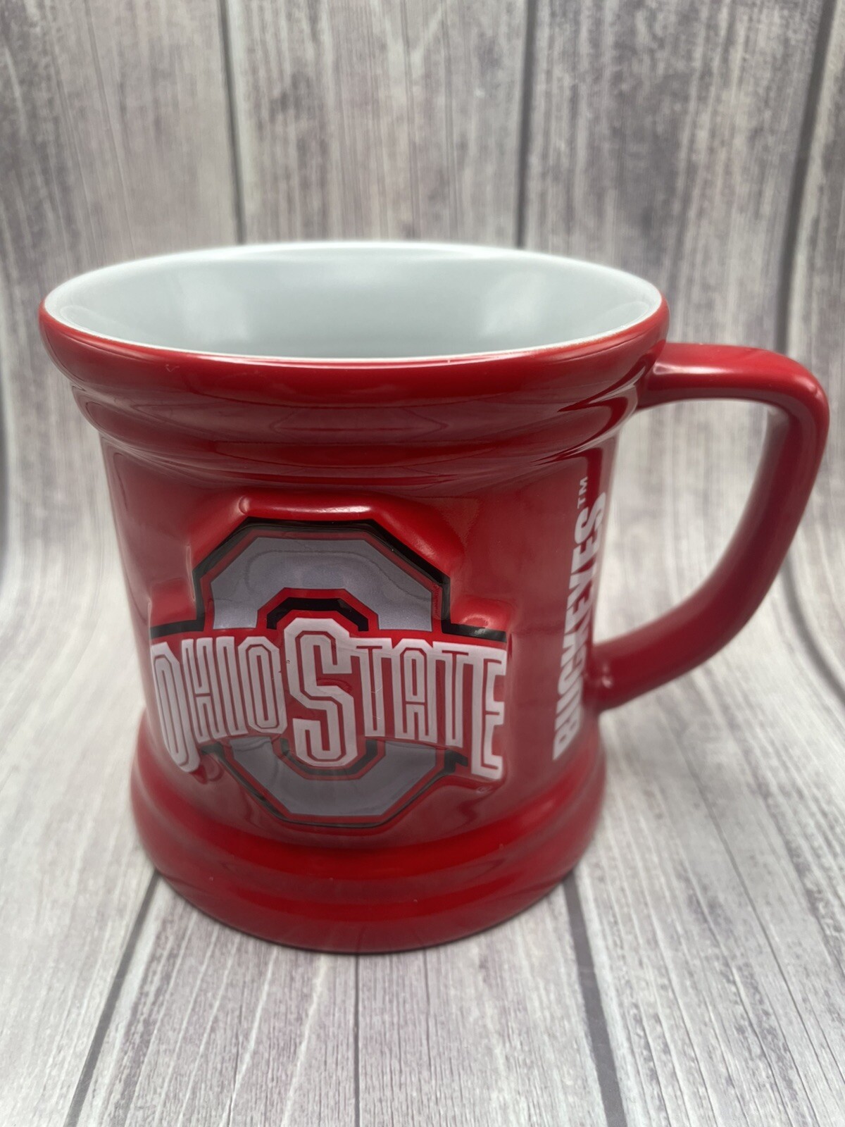 Ohio State Buckeyes NCAA Logo Embossed Coffee Mug New Branded Design