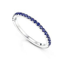 Blue Sapphire Ring Sapphire band ring - Sapphire 925 Sterling Silver Women