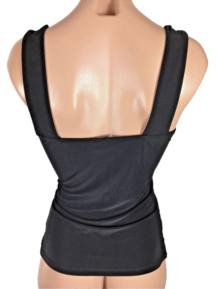 Tankini vintage años 90 negro rosa floral metálico Tu Tu Fashions talla M Foto 2 de 4