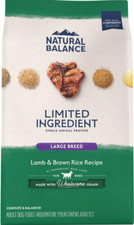 Natural Balance L.I.D. Large Breed Adult Dog Food with Lamb Brown Rice, 26 lbs