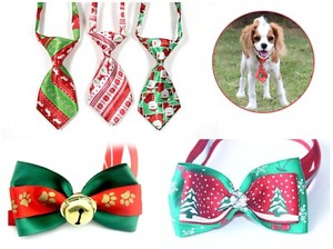 dog neck bows