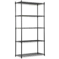5 Tier Wire Shelf Rack Unit Adjustable Storage Rack for Kitchen Home Office