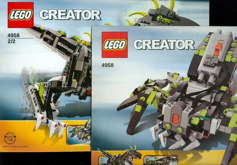 2007 LEGO Creator Instruction Manuals 4958 Dinosaurs, Aircrafts