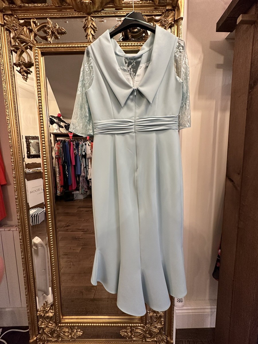 Gabriela Sanchez 7421 Mint Aqua Mother Of The Bride Dress Size 10