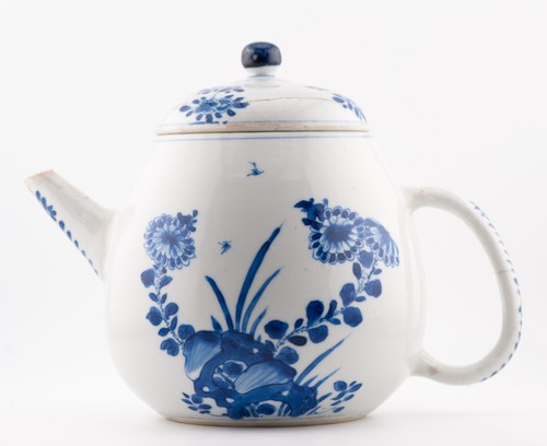 Antique Chongzhen / Shunzhi Period Chinese Porcelain Blue & White TeaPot - 第 1/1 張圖片