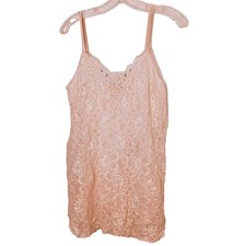 VTG CINEMA ETOILE Pink Stretchy Lace Chemise Nightgown Lingerie SZ M BEAUTIFUL