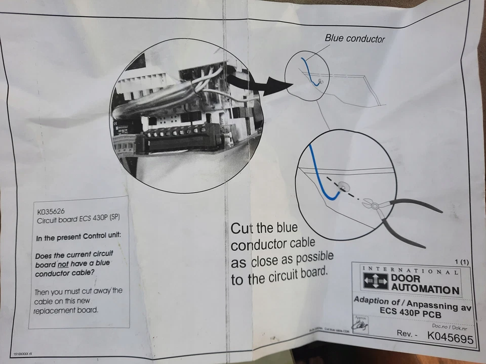 Módulo PCB ECS 430P K045695, Unidad de Control Industrial Placa de Circuito Foto 3 de 3