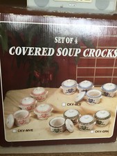 Covered Soup Crocks/Set of 4 - New in original box