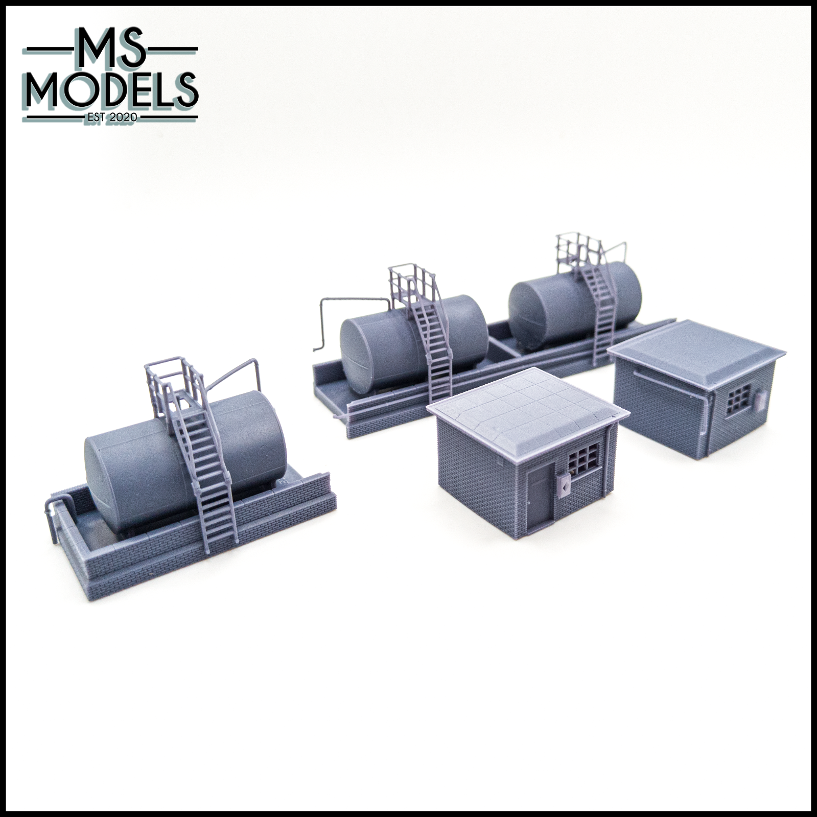 N/TT120/TT100 Gauge Fuel Depot Buxton 2/3 tanks for Model Railway