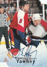 TRENT YAWNEY 1995-'96 UPPER DECK BE A PLAYER DIE-CUT AUTOGRAPH