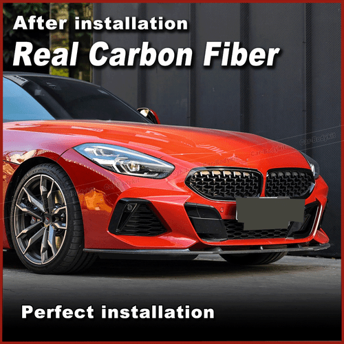 For BMW Z4 G29 M40i M-Sport 2019-2024 REAL CARBON Front Bumper Lip Chin Spoiler - Picture 3 of 8