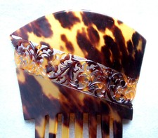 Victorian faux tortoiseshell Spanish hair comb - NO US IMPORT FEES