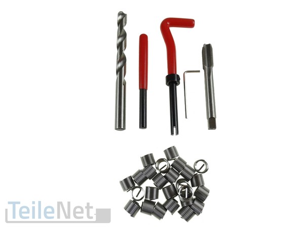 Gewindereparatur M10 X1.25 Gewindeeinsatz Instandsetzung 30-Tlg Gewindeschneider-image