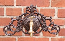 Schlauchhalter Wasserhahn Gusseisen Messing Gartenschlauchhalter Antik Stil (BR)