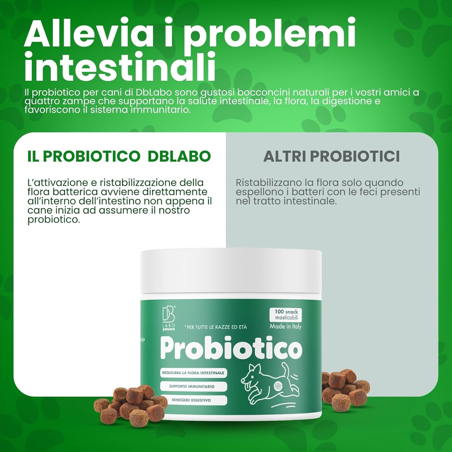 Probiotico Cane DB Labo 100 Snack - Stop Prurito e Diarrea Ora! - 4