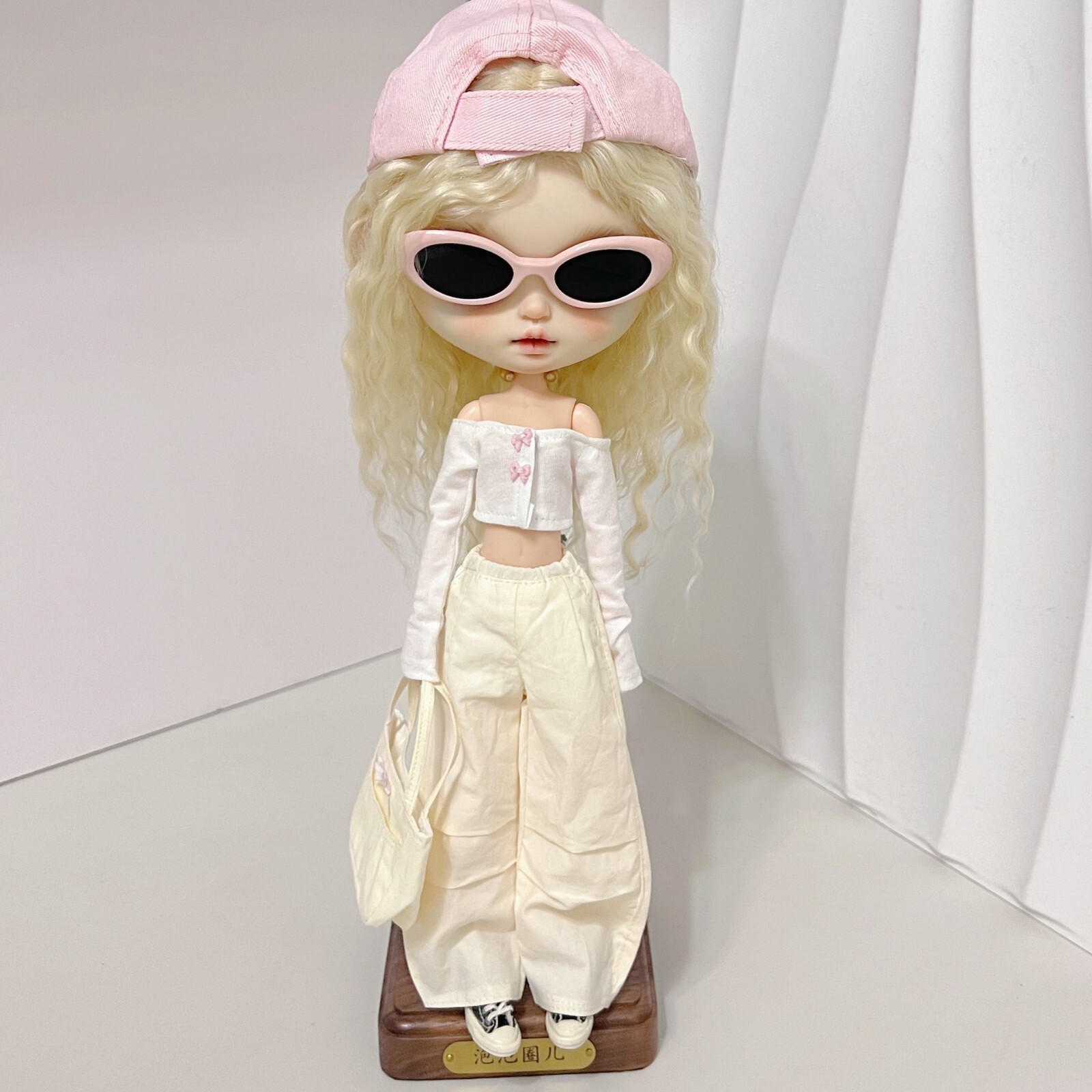 Handmade Blythe Doll Coat & Pants Outfit Set for OB22 OB24 30cm Dolls