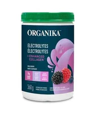 Organika Electrolytes + Enhanced Collagen Nutrition Wild Berry Flavor 360g NEW