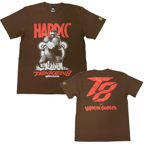 Tekken 8 x Hardcore Chocolate KUMA T-shirt Dark Brown Cotton Japan