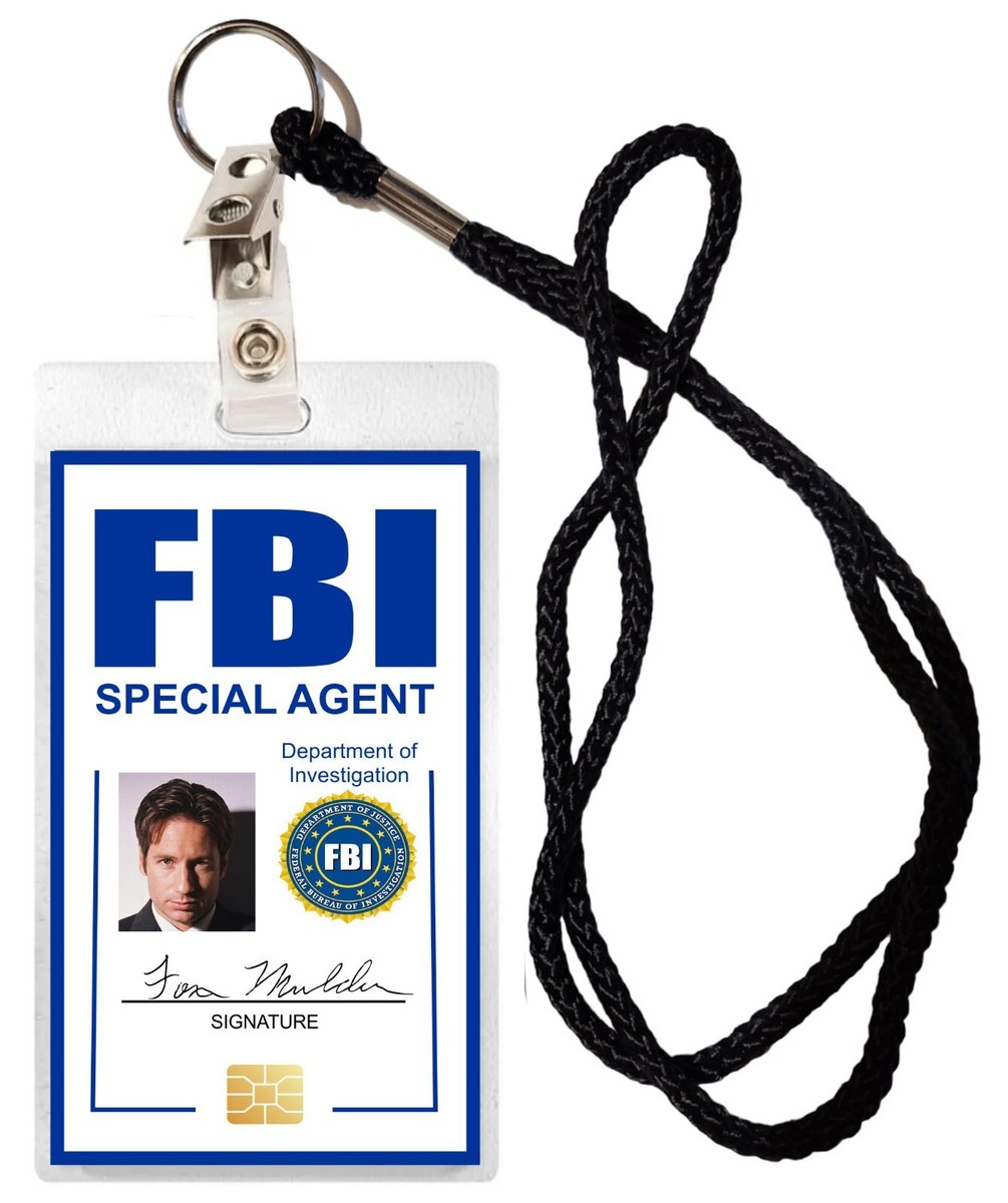 FBI Fox Mulder X files ID/Security Badges Novelty HALLOWEEN