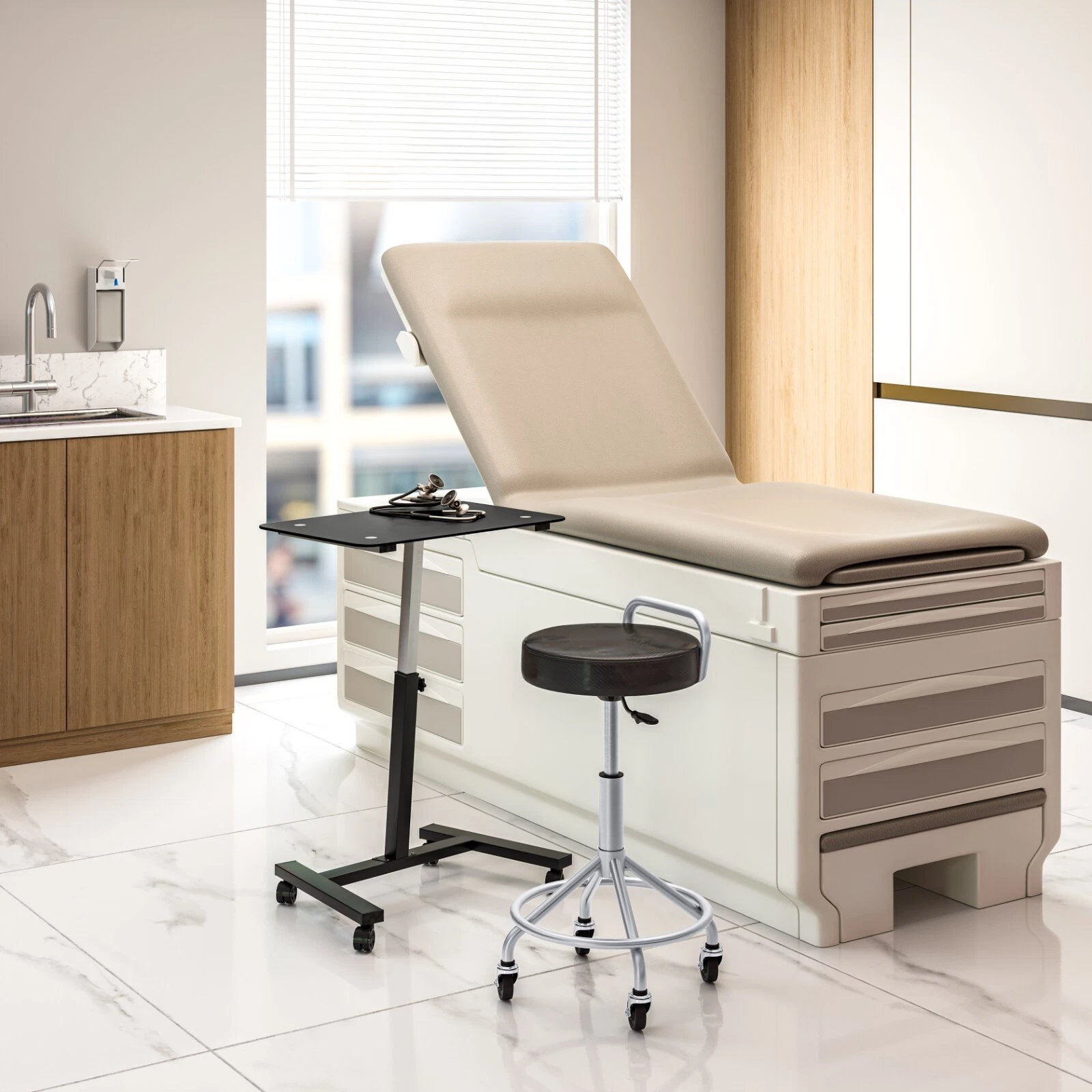 Seville Classics Ergonomic Stool Chair - Thumbnail 3