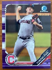 Ethan Hankins 2019 Bowman Chrome Draft RC Rookie Prospect Purple Refractor #/250