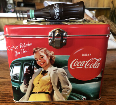 Coca Cola Tin Lunch Box: Vintage Collectible Charm 3 Coca Cola Tin Lunch Box: Vintage Collectible Charm