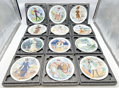 12 HENRI D'ARCEAU LIMOGES LES FEMMES WOMEN OF THE CENTURY COLLECTOR PLATES 8.5''