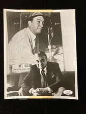 MEL ALLEN SIGNED 8X10 PHOTO AUTOGRAPHED VOICE OF THE NY YANKEES JSA COA
