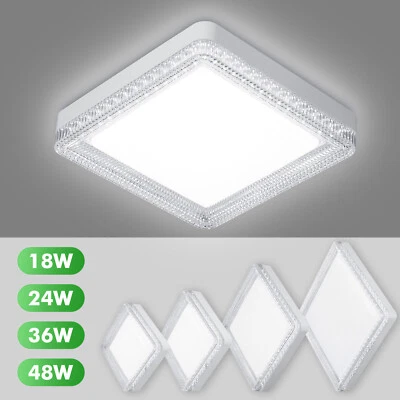 CERBIUT Square LED Ceiling Light Flush Mount Kitchen Bedroom Down Lighting Fixture Lamp