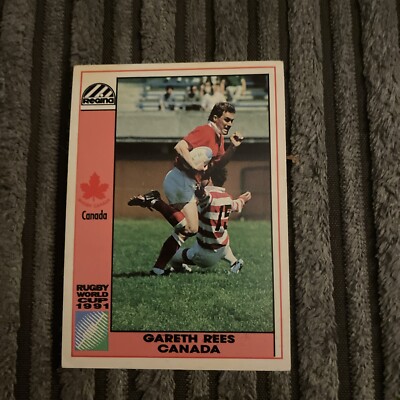 #142 Gareth Rees Canada 1991 World Cup Rugby Trading Card Regina 91 sehr guter Zustand