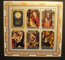 Foglio ricordo COOK ISLANDS "CHRISTMAS 1977", nuovo di zecca / MNH / **