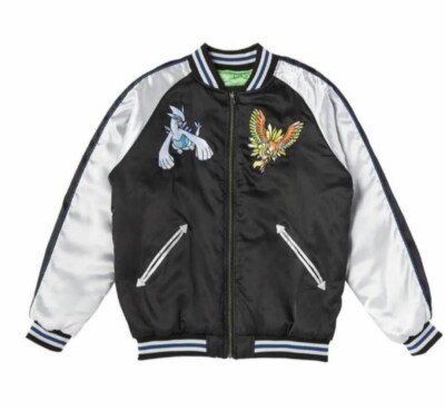 Pokemon 25th Anniversary Souvenir Jacket Sukajan Lugia Silver Size