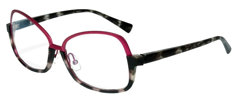 Lunettes de vue Alain Mikli AL1331 bicolores rose et écailles gris