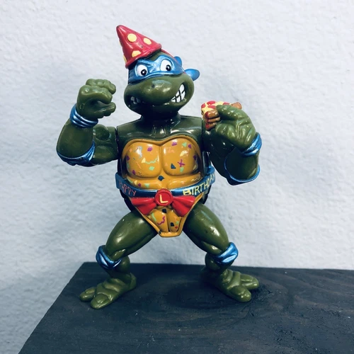 VTG TMNT Teenage Mutant Ninja Turtles HAPPY BIRTHDAY LEO Figure Playmates 1992