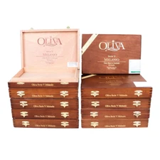 Lot of 10 Oliva Robusto Serie V Melanio Empty Wood Cigar Box 9" x 6" x 1.5"