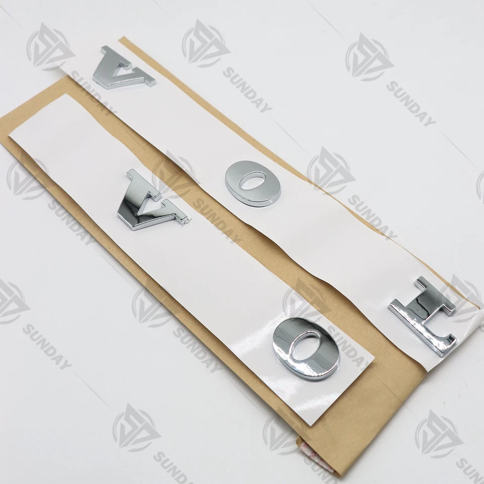 Rear Trunk 3D Letters Badge Tailgate Chrome Emblem For Volvo XC60 XC90 S60 V60 Foto 3 de 4