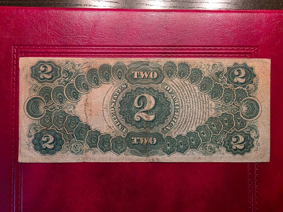 USA 2 DOLLARS 1917 WASHINGTON DC RED SEAL Speelman White VF - Image 2 of 2