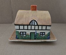 VINTAGE CHEESE DISH - EMPIRE WARE - TUDOR SERIES - COTTAGE