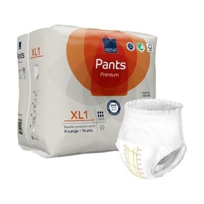 Abena Disposable Underwear X-Large 52 16 Ct