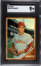 1962 Topps #550 Art Mahaffey SGC 9 MINT