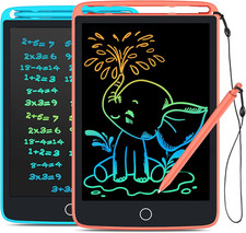 2 Pack LCD Writing Tablet 8.5" Kids Doodle Board Blue Pink
