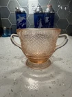 Federal Normandie Pink Sugar Bowl Depression GLass