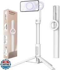 KraftGeek Magnetic Selfie Stick Tripod for iPhone, 64” Phone Tripod for Magsa