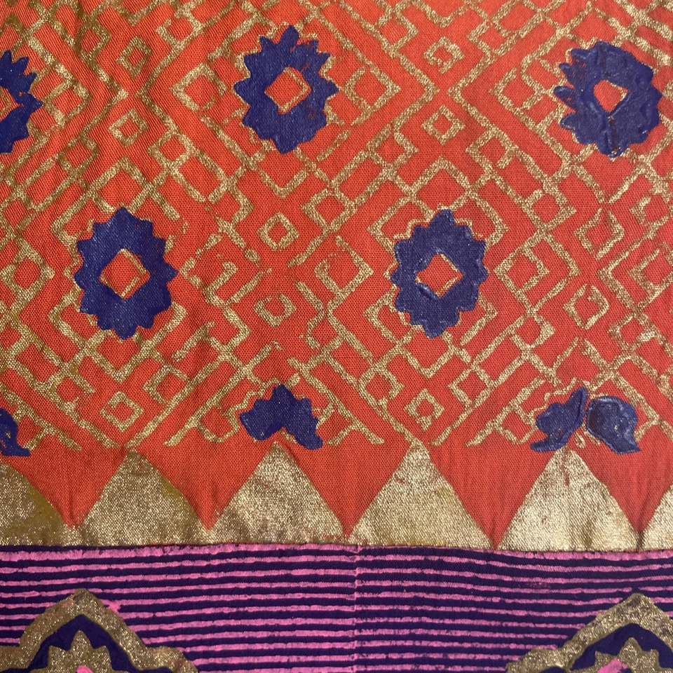 Maxi Falda Larga De Colección Años 60 70 Hippie Colorida Floral Paisley Cintura 24-32   Foto 4 de 4