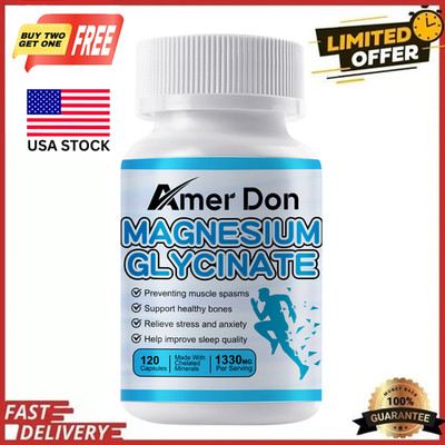 Magnesium Glycinate 1330mg - Chelated, High Absorption Magnesium Gluten-Free