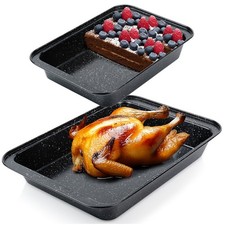 Ofenform Granit 28x19/37,5x25,5 cm 2er Set Auflaufform Backform Ofenblech