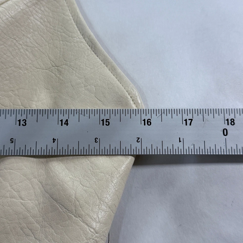 Camiseta sin mangas corta de cuero sintético cuello halter S para mujer sin marca chaleco occidental *defecto Foto 3 de 4